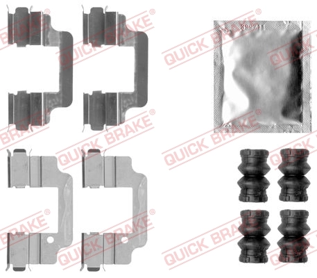 QUICK BRAKE مجموعة الملحقات، قرص بطانة الفرامل 109-1806