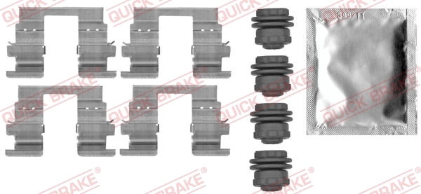 QUICK BRAKE Set Aksesori, Pad Brek Cakera 109-0013
