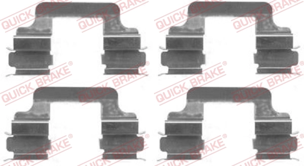 QUICK BRAKE Kit d'accessoires, plaquette de frein à disque 109-1610