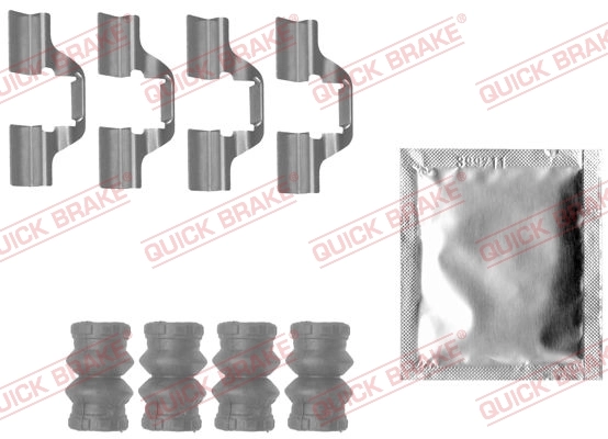 QUICK BRAKE Kit aksesori, bantalan rem cakram 109-1827