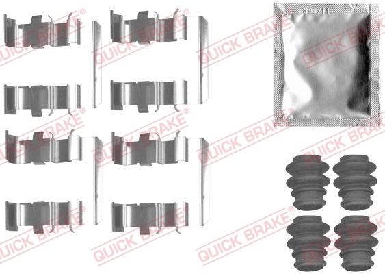 QUICK BRAKE ערכת אביזרים, רפידות דיסק הבלם 109-1831