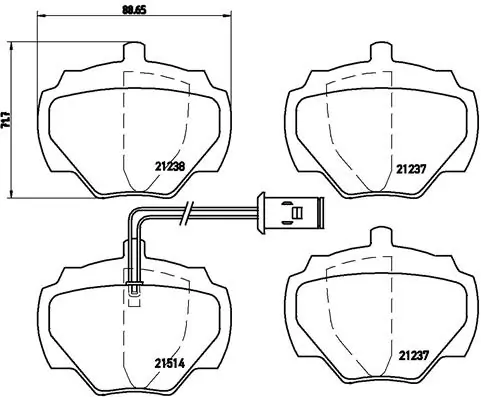 BREMBO 브레이크 패드 세트, 디스크 브레이크 P 44 003