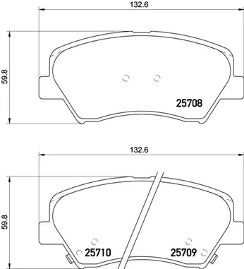 BREMBO Set Pad Brek, Brek Piring P 30 073