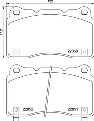 BREMBO Set Pad Brek, Brek Piring P 28 099