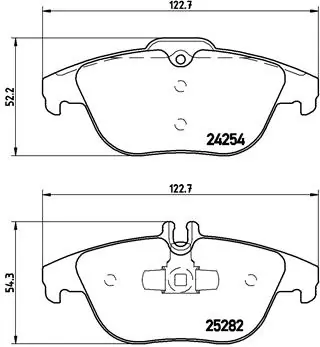 BREMBO Set Pad Brek, Brek Piring P 50 104