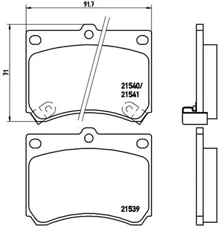 BREMBO Juego de pastillas de freno P 49 011