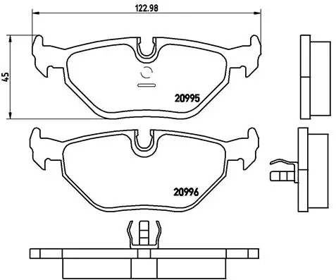 BREMBO Brake Pad Set, disc brake P 06 011