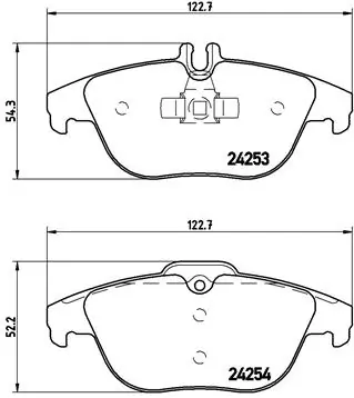BREMBO ערכת רפידות בלם, בלמי דיסק P 50 068