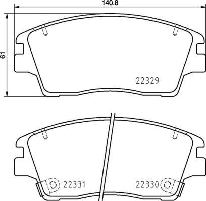 BREMBO Kit de plaquettes de frein, frein à disque P 30 096