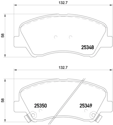 BREMBO Bremsbelagsatz, Scheibenbremse P 18 025