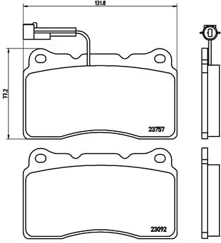 BREMBO Set Pad Brek, Brek Piring P 23 115
