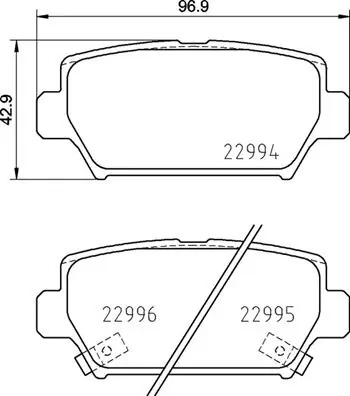 BREMBO ブレーキパッドセット、ディスクブレーキ P 54 062