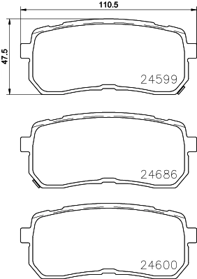 BREMBO ערכת רפידות בלם, בלמי דיסק P 30 080