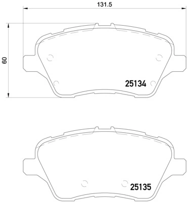 BREMBO 브레이크 패드 세트, 디스크 브레이크 P 24 151