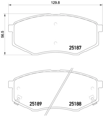 BREMBO Kit pastiglie freno, Freno a disco P 30 055