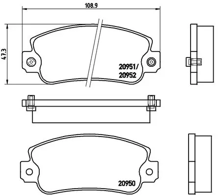 BREMBO Kit pastiglie freno, Freno a disco P 23 013