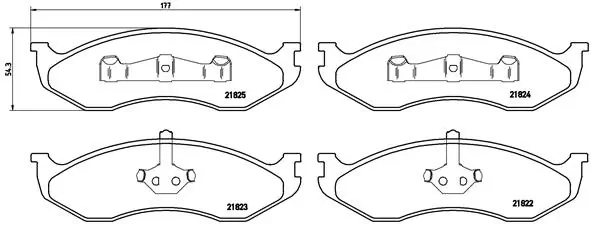 BREMBO Kit pastiglie freno, Freno a disco P 37 004
