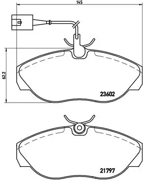 BREMBO Juego de pastillas de freno P 23 083