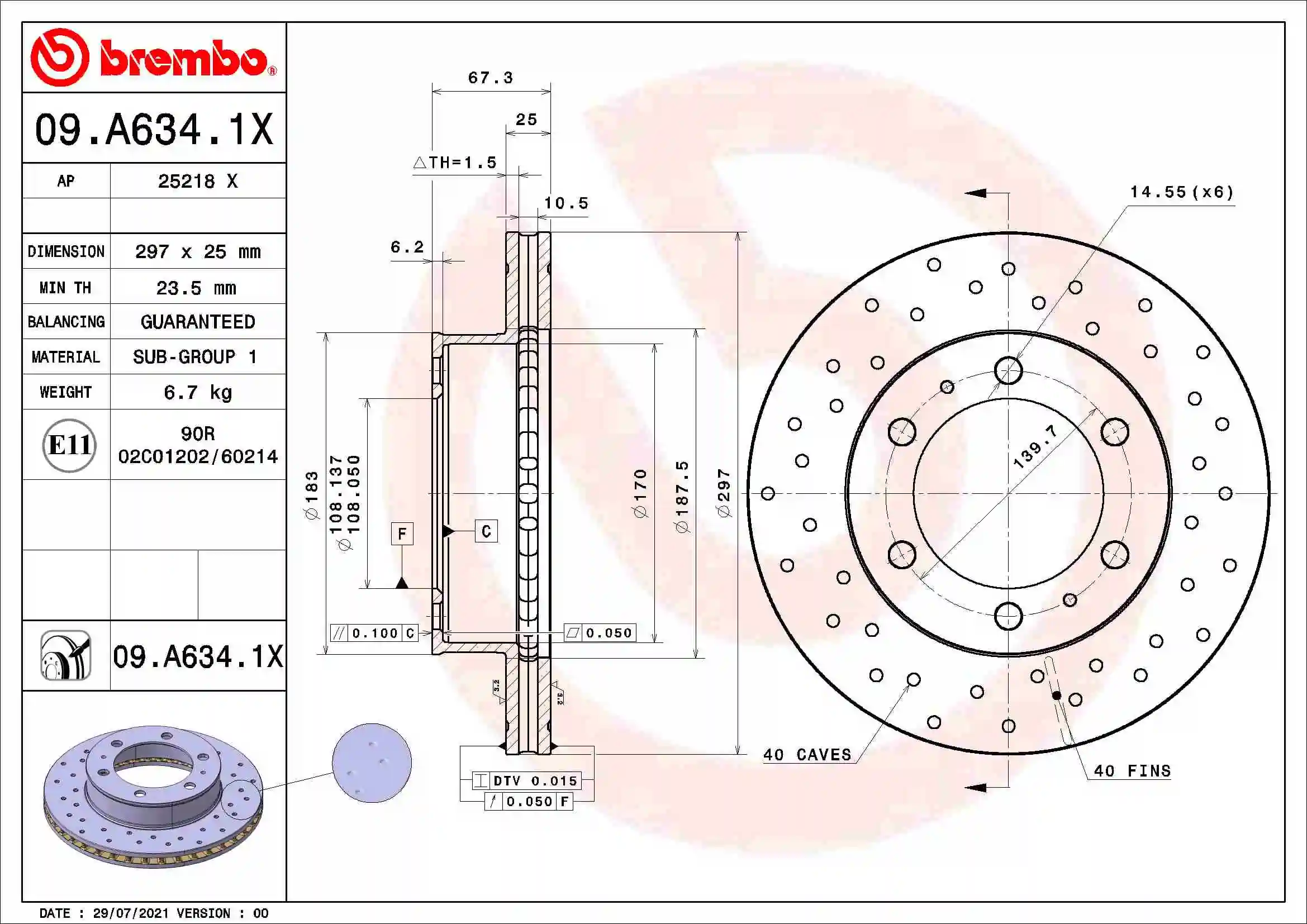 BREMBO 09.A634.1X