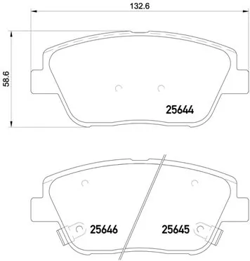 BREMBO Bremsbelagsatz, Scheibenbremse P 30 066