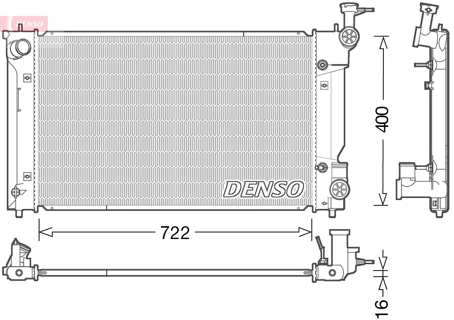 DENSO Motor su radyatörü DRM50098