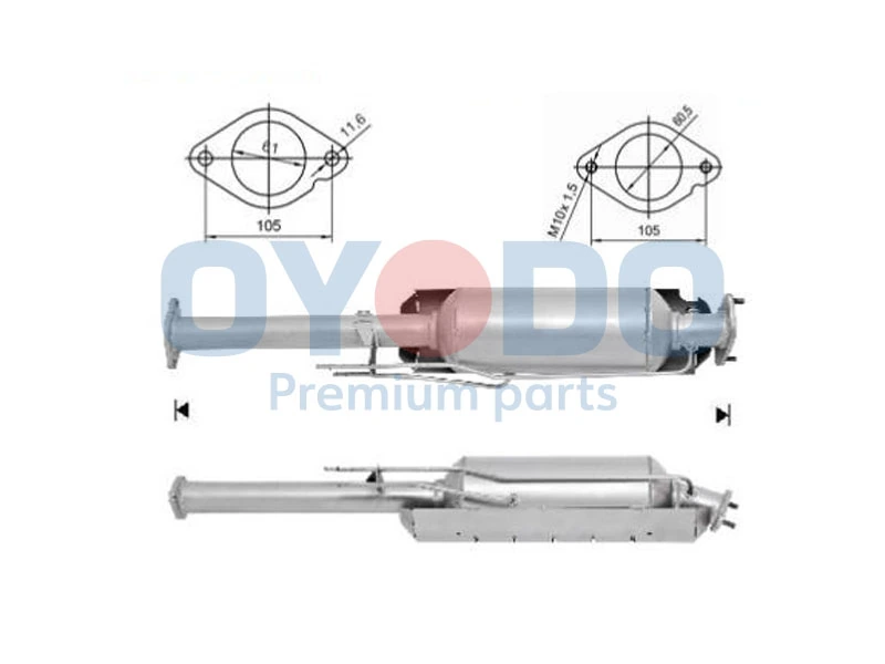 Oyodo Filtro antiparticolato / particellare, Impianto gas scarico 20N0018-OYO