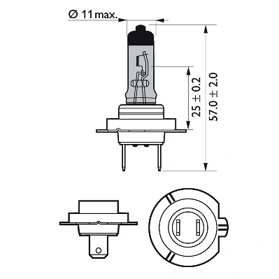 PHILIPS Lampu Pijar, Lampu Tinggi 12972WVUBW