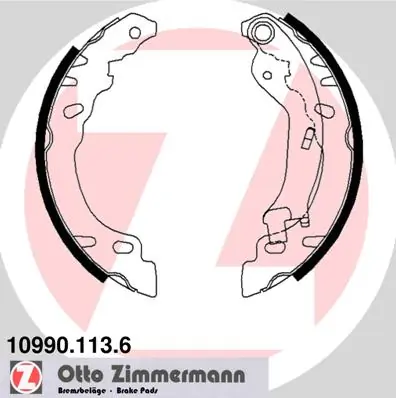 ZIMMERMANN Kit ganasce freno 10990.113.6