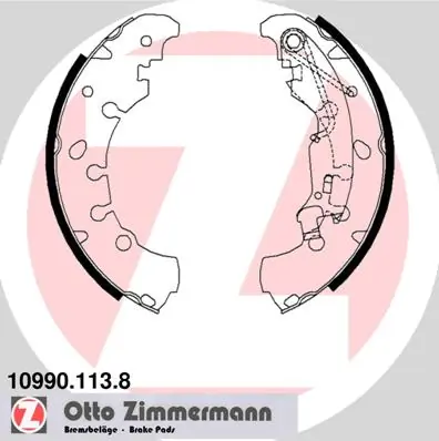 ZIMMERMANN Set sepatu rem 10990.113.8