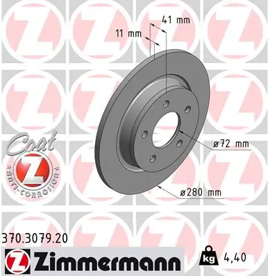 ZIMMERMANN Fren diski 370.3079.20