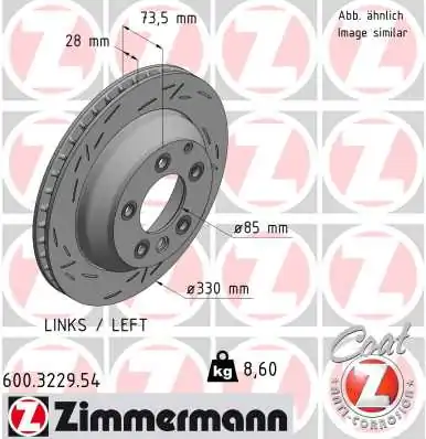 ZIMMERMANN Disco freno 600.3229.54