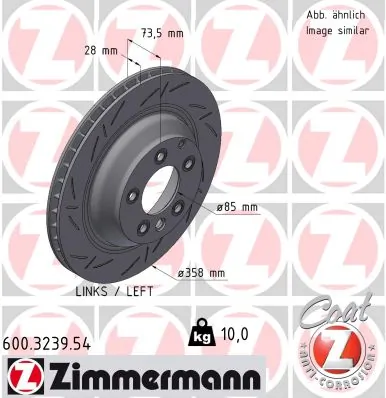 ZIMMERMANN Disco freno 600.3239.54