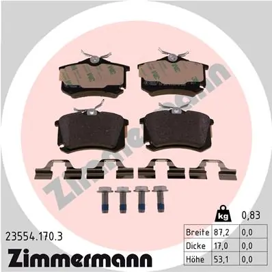 ZIMMERMANN 刹车片 23554.170.3