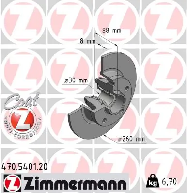 ZIMMERMANN 刹车盘 470.5401.00