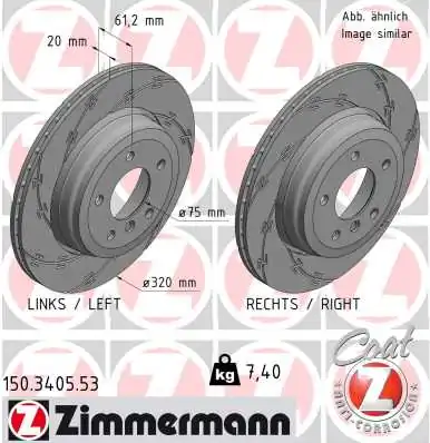 ZIMMERMANN Fren diski 150.3405.53