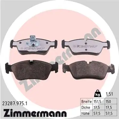 ZIMMERMANN Brake Pad Set, disc brake 23287.975.1