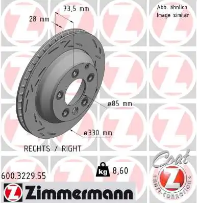 ZIMMERMANN Disco freno 600.3229.55