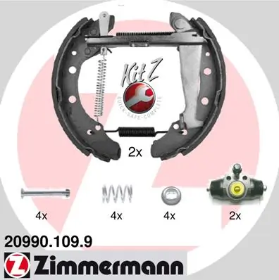 ZIMMERMANN Kit ganasce freno 20990.109.9