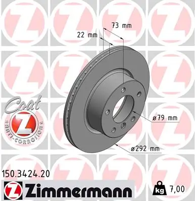 ZIMMERMANN Fren diski 150.3424.20