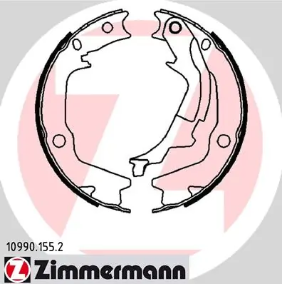 ZIMMERMANN Fren pabuç takımı, el freni 10990.155.2
