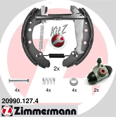 ZIMMERMANN Kit ganasce freno 20990.127.4