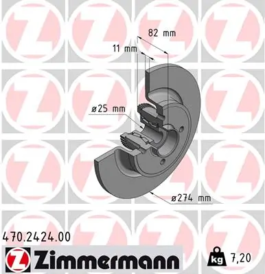 ZIMMERMANN Disco freno 470.2424.00