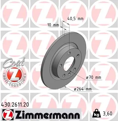 ZIMMERMANN Bremsscheibe 430.2611.20