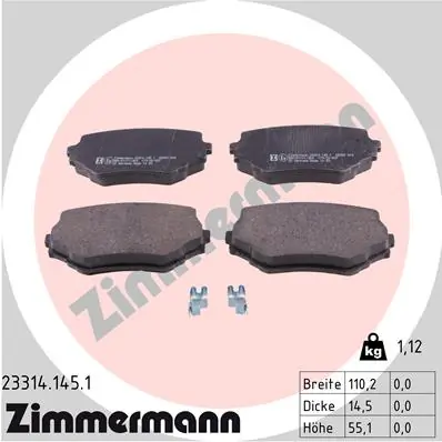 ZIMMERMANN 刹车片 23314.145.1