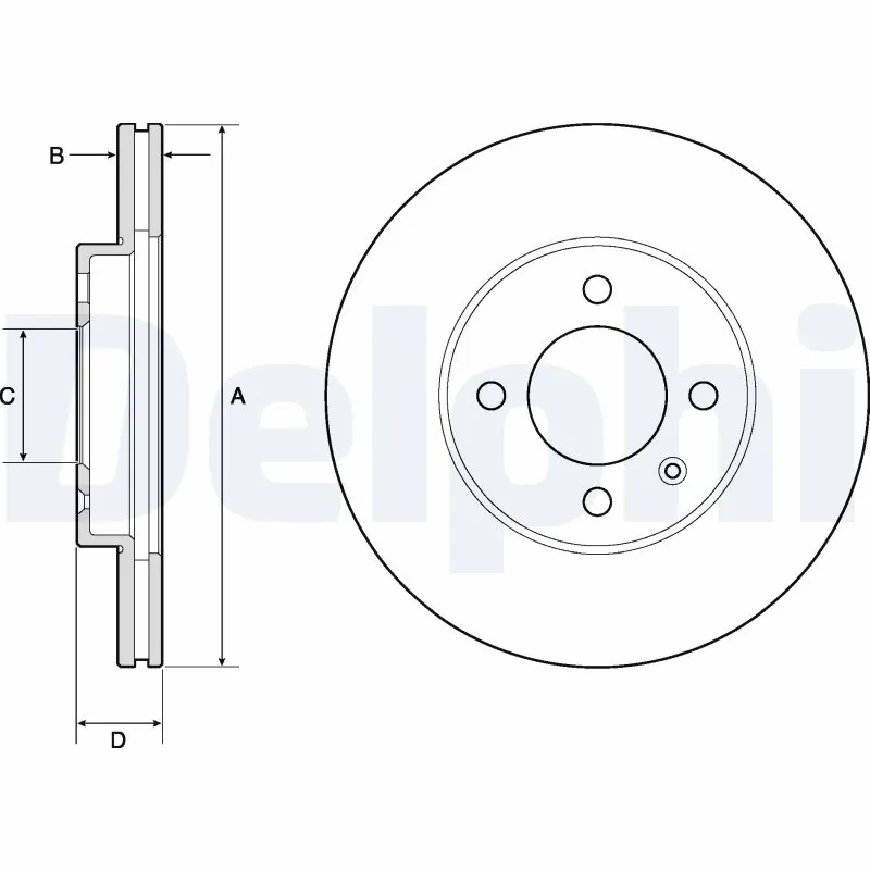 DELPHI Disco freno BG2455