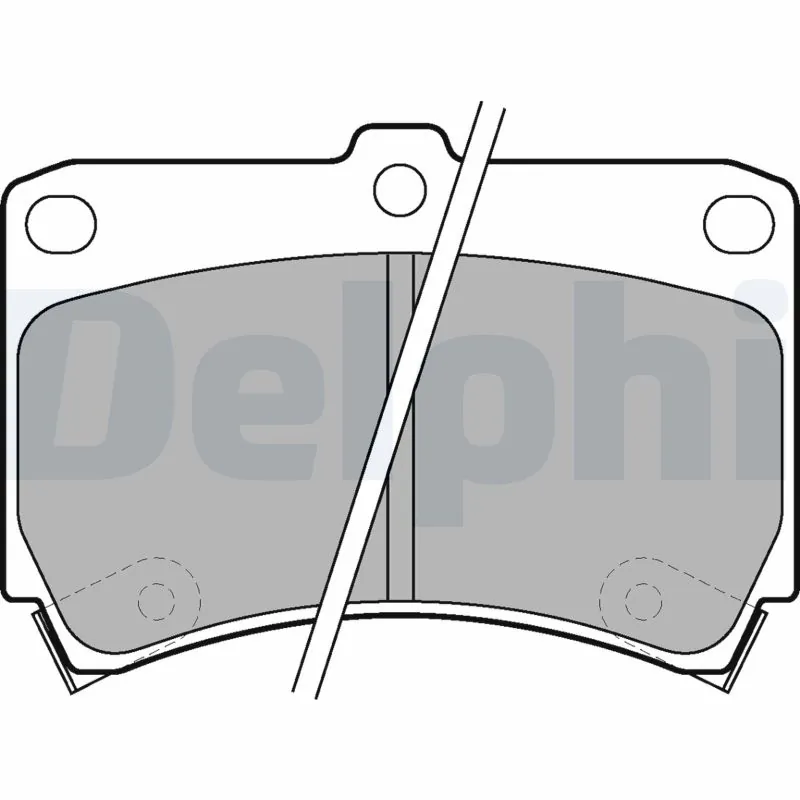 DELPHI Kit pastiglie freno, Freno a disco LP743