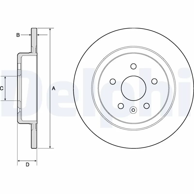 DELPHI Bremsscheibe BG4760C