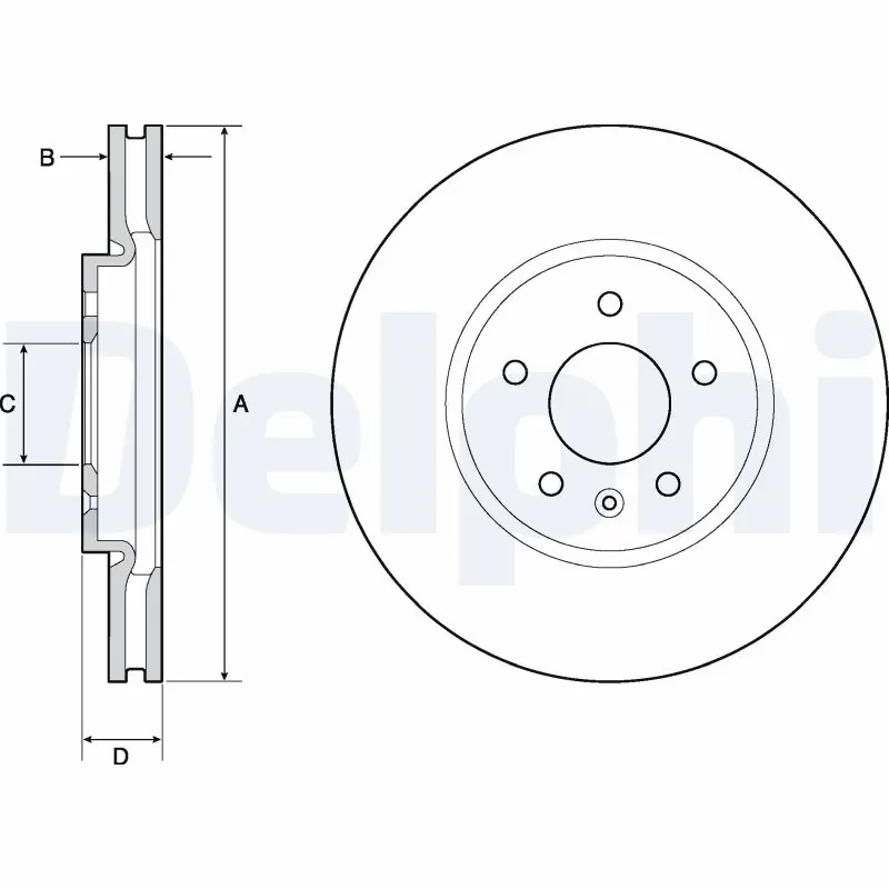 DELPHI Disco freno BG4672C