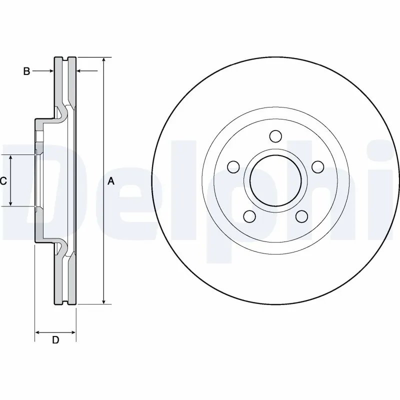 DELPHI Bremsscheibe BG4676C