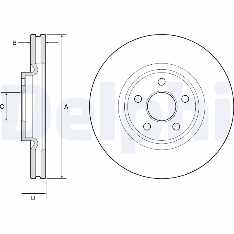 DELPHI Bremsscheibe BG9203C